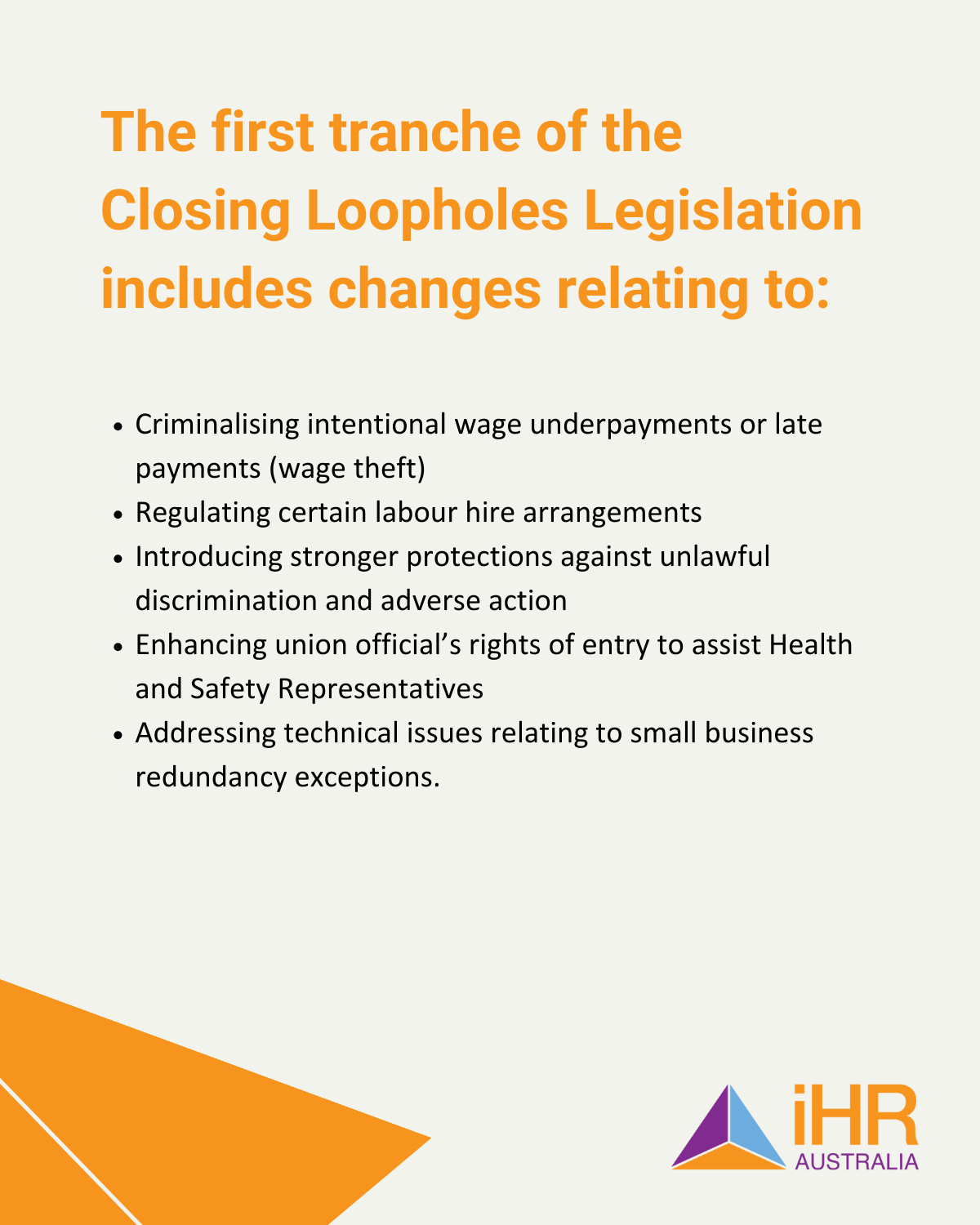 Closing loopholes